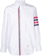 Thom Browne 4-bar Zip-front Oxford Shirt - White