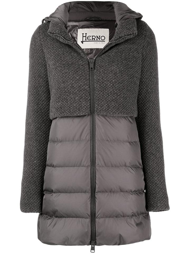 Herno Hybrid Padded Jacket - Grey
