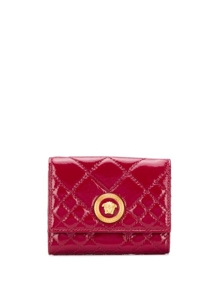 Versace Medusa Plaque Wallet - Red