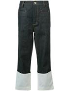 Loewe Contrast Hem Jeans - Blue