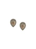 Eva Fehren 18kt Black Gold Auto Sapphire And Diamond Studs - Silver