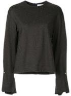 Le Ciel Bleu Pierced Sleeve Jumper - Grey