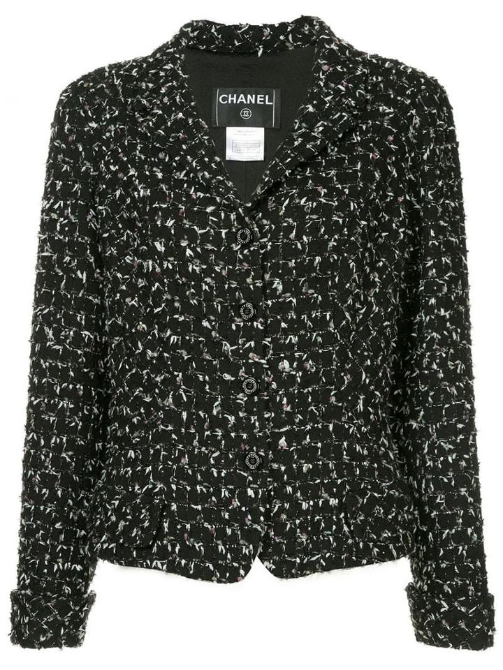 Chanel Pre-owned Tweed Fitted Blazer - Black