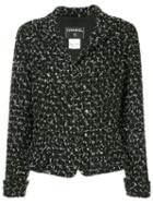 Chanel Pre-owned Tweed Fitted Blazer - Black