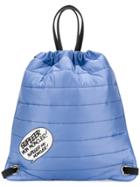 Moncler Quilted Drawstring Backpack - Blue