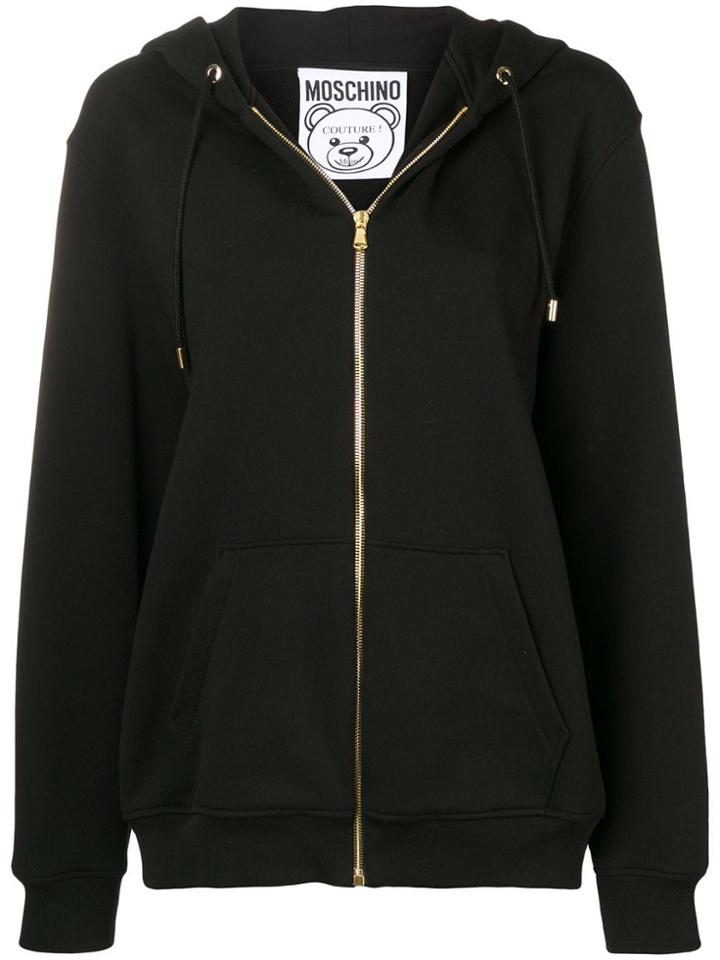 Moschino Sequin Teddy Bear Hoodie - Black