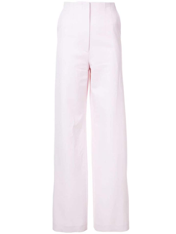 Proenza Schouler Wide Leg Wool Pant - Pink & Purple