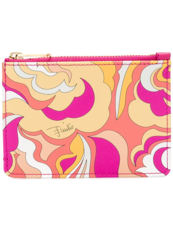 Emilio Pucci Abstract Print Zipped Purse - Pink & Purple