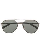 Brioni Matte-finish Aviator Frame Sunglasses - Grey