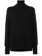 Malo Roll Neck Pullover, Women's, Size: Small, Black, Cashmere