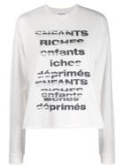 Enfants Riches Déprimés Tv Static Relaxed-fit Sweatshirt - White