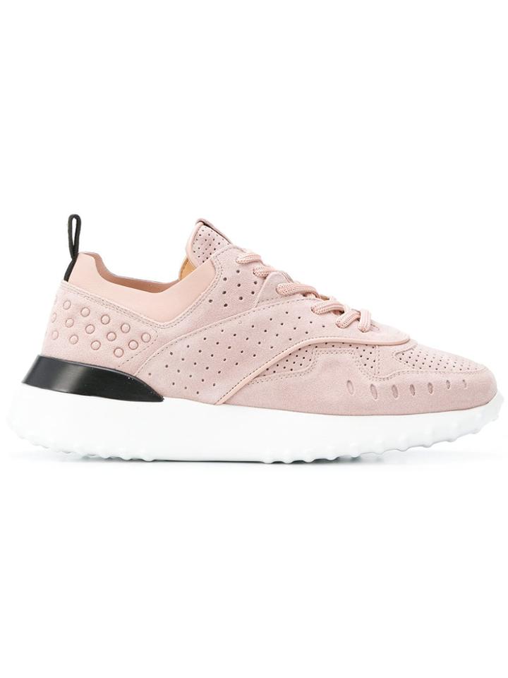 Tod's Perforated Sneakers - Pink & Purple