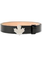 Dsquared2 Maple Leaf Buckle Belt - Black