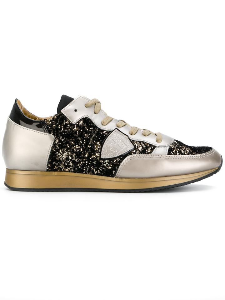 Philippe Model Glitter Sneakers - Metallic