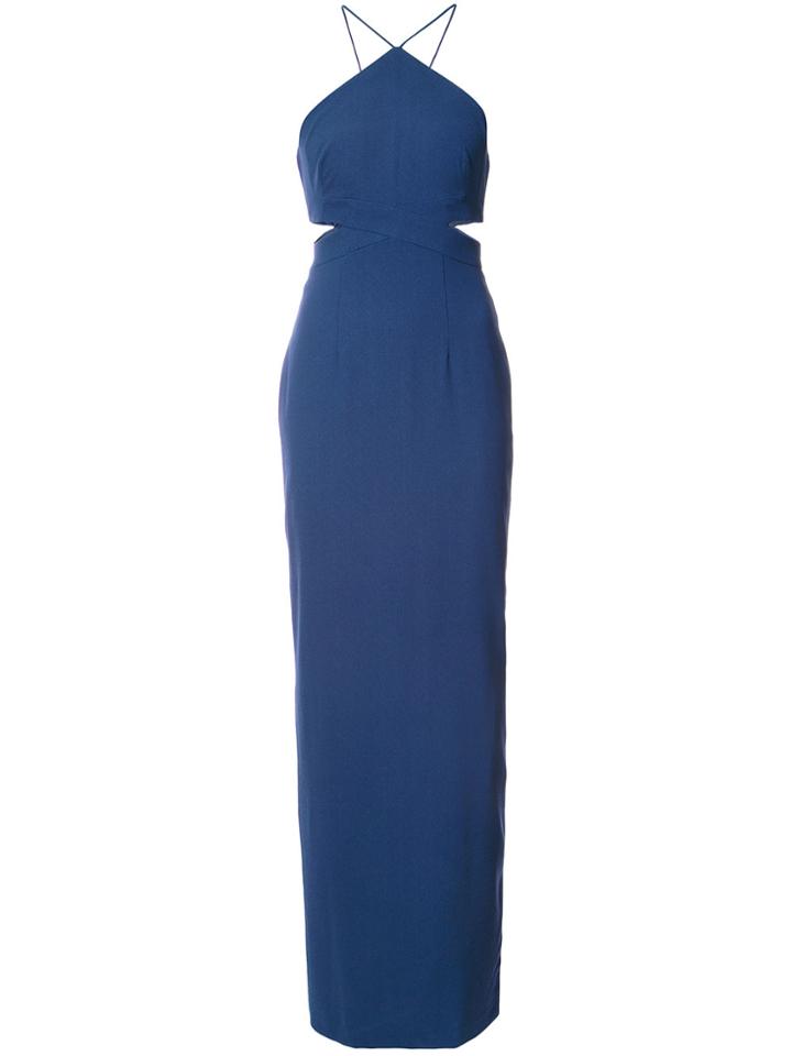Aidan Mattox Straight-fit Cut Out Dress - Blue