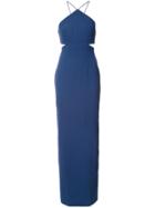 Aidan Mattox Straight-fit Cut Out Dress - Blue