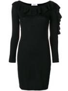 Blugirl Ruffle Trim Bodycon Dress - Black