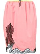 Alexander Wang Lace Trim Skirt - Pink & Purple