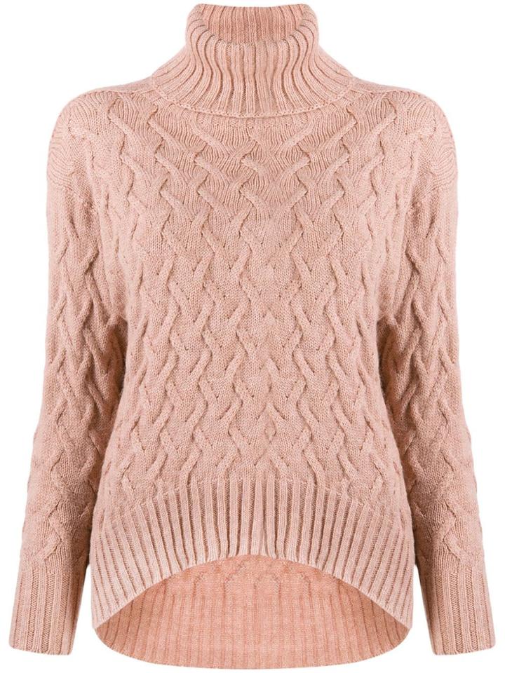 Drumohr Roll-neck Knitted Jumper - Pink