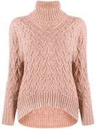 Drumohr Roll-neck Knitted Jumper - Pink
