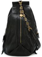 Versace Vintage Chain Strap Backpack - Black