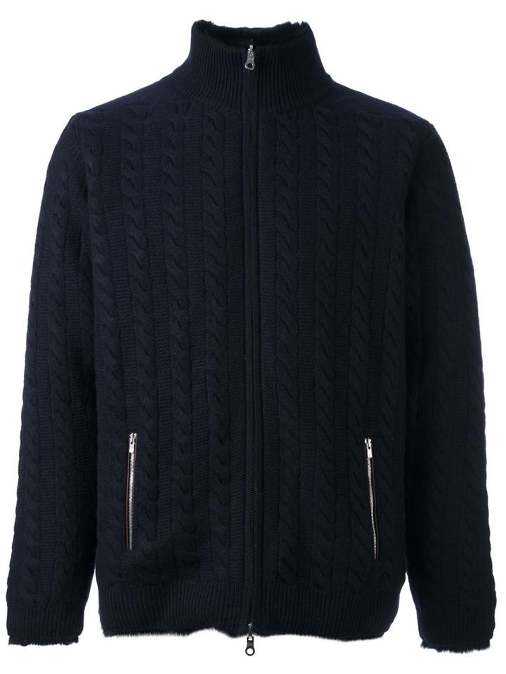 N.peal Lined Cable Cardigan