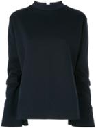 Le Ciel Bleu Strapped Sleeve Sweatshirt - Blue