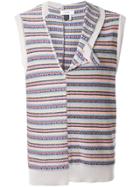 Facetasm Striped Knit Top - Multicolour
