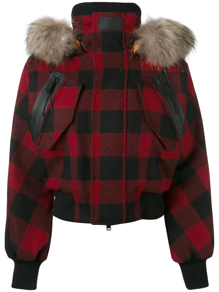 Dsquared2 - Ski Jacket - Women - Feather Down/polyamide/polyester/racoon Fur - 42, Red, Feather Down/polyamide/polyester/racoon Fur