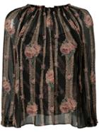 Needle & Thread - Embroidered Blouse - Women - Cupro/viscose - 10, Black, Cupro/viscose
