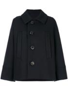 Dsquared2 - Buttoned Coat - Women - Polyamide/polyester/cashmere/wool - 42, Blue, Polyamide/polyester/cashmere/wool