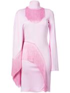 Givenchy Fringed High Neck Dress - Pink & Purple