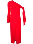 Matériel Open Shoulder Fitted Dress - Red