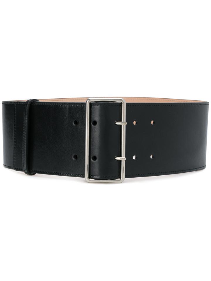 Alexander Mcqueen Wide Waist Belt - Black