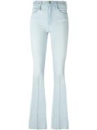 Frame Denim High Rise Flared Jeans, Women's, Size: 27, Blue, Cotton/polyester/spandex/elastane