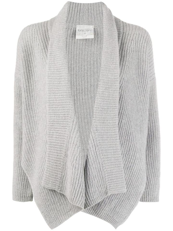 Forte Forte Ribbed Knitted Cardigan - Grey