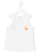 Chloé Kids - Butterfly Embroidered Tank Top - Kids - Cotton/modal - 2 Yrs, Toddler Girl's, White