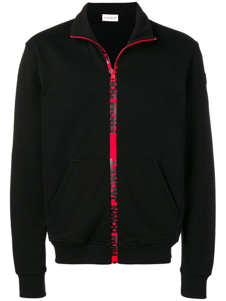 Moncler Contrast Zip Sweatshirt - Black