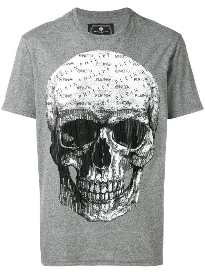 Philipp Plein Printed Skull T-shirt - Grey