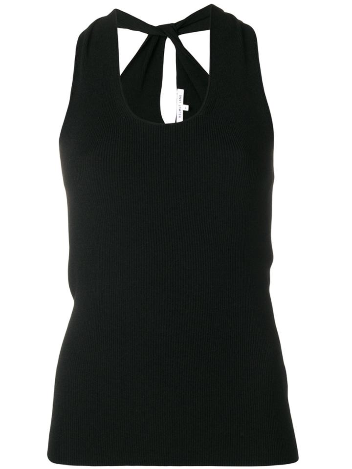 Helmut Lang Ribbed Tank Top - Black