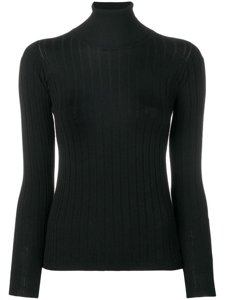 Zanone Slim Fitted Turtleneck - Black