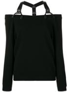 Moschino Off-the-shoulder Jumper - Black