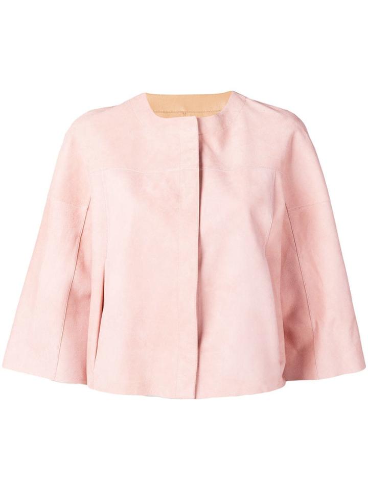 Drome Boxy Cropped Jacket - Pink