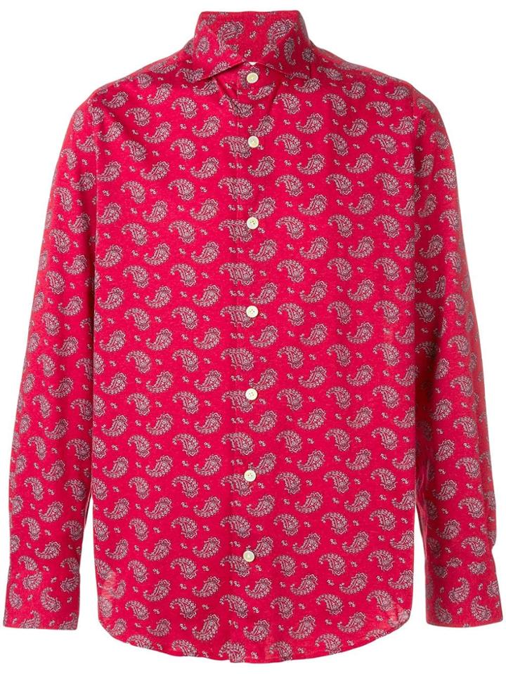Finamore 1925 Napoli Paisley Pattern Shirt - Red