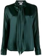 Quelle2 Pussy Bow Blouse - Green