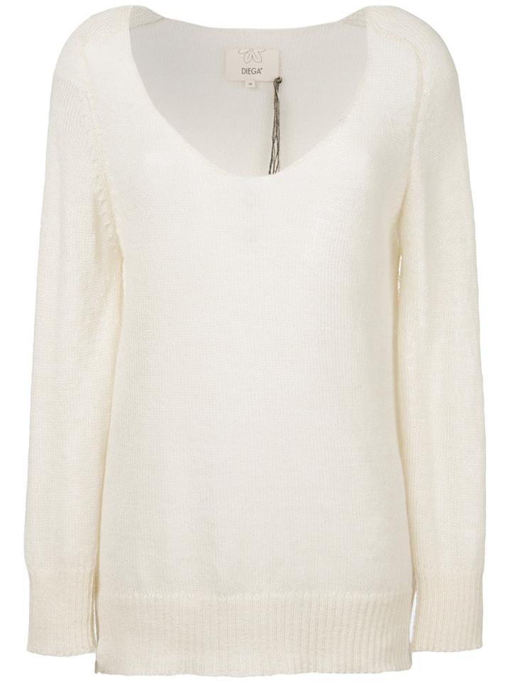 Diega Scoop Neck Slim-fit Top - Nude & Neutrals