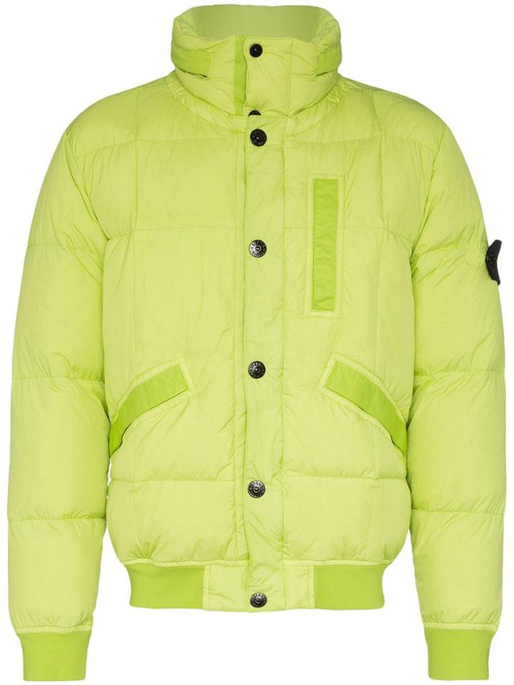 Stone Island Crinkle Reps Padded Jacket - Green