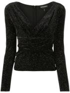 Emporio Armani Multicolored Glitter Top - Black