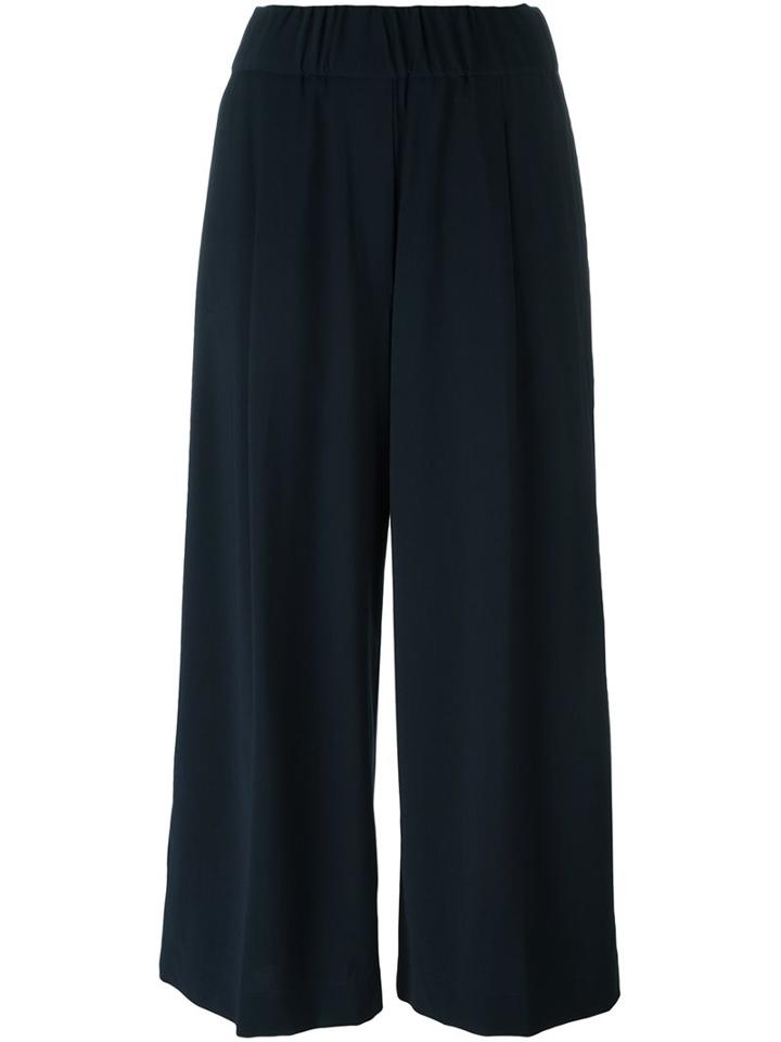 Forte Forte Cropped Trousers, Women's, Size: I, Blue, Cotton/spandex/elastane/viscose/virgin Wool
