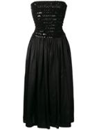 Alaïa Vintage 1987 Strapless Cocktail Dress - Black